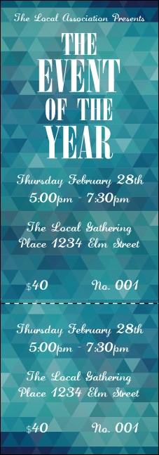 All Purpose Blue Event Ticket Product Front