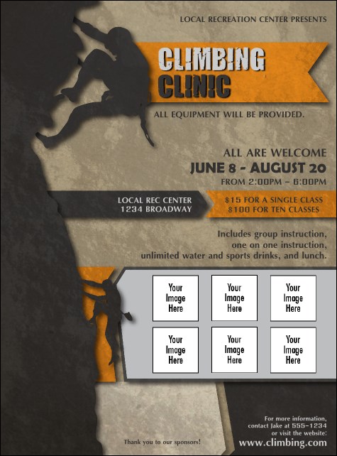 Climbing Logo Flyer Product Front