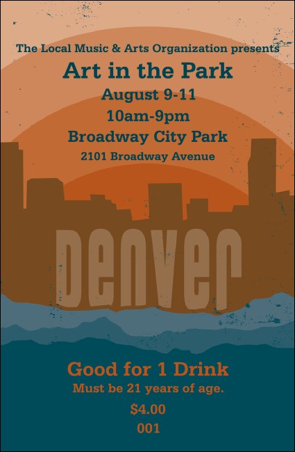 Denver Drink Ticket Product Front