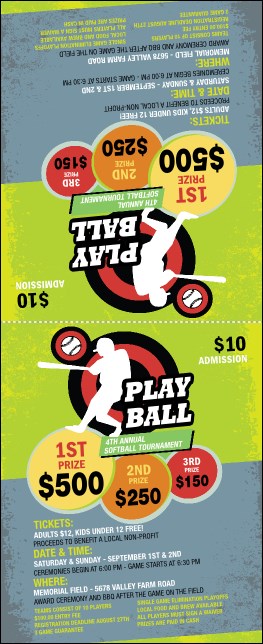 Softball Table Tent