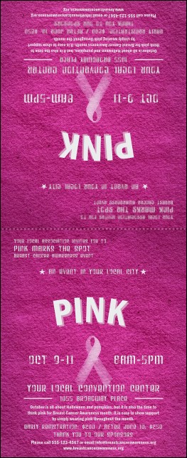 Breast Cancer Pink Ribbon Table Tent Product Front