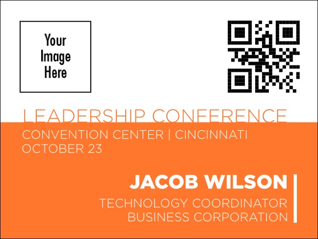 Conference Series: Modern Orange Economy Event Badge Product Front