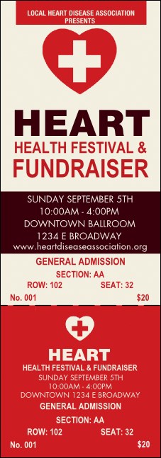 Heart Health Reserved Event Ticket Product Front