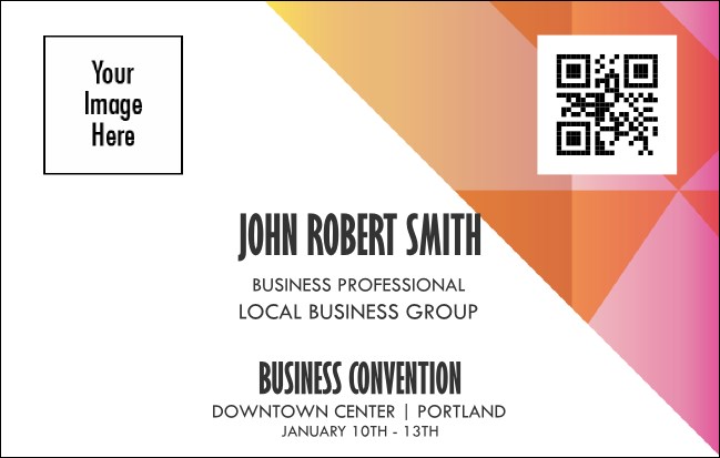 Conference Series: Colorful Abstract VIP Event Badge Medium Product Front