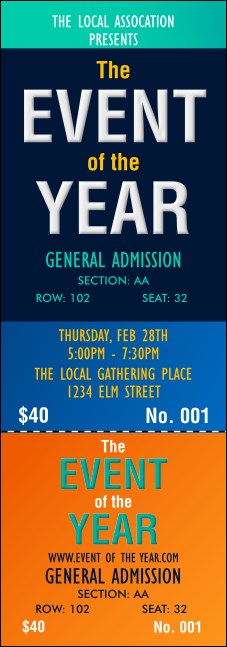 All Purpose Bright Reserved Event Ticket Product Front