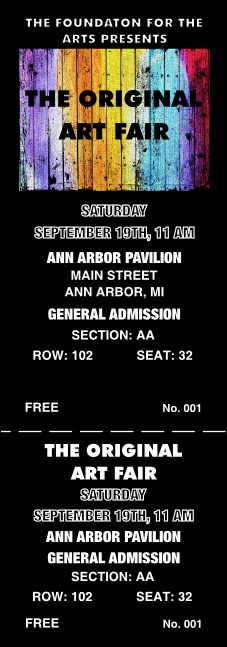 Art Fair Reserved Event Ticket Product Front
