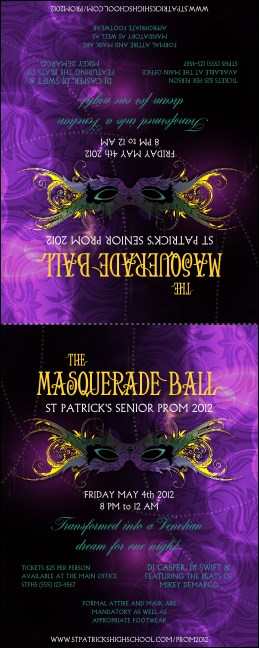 Masquerade Ball Table Tent