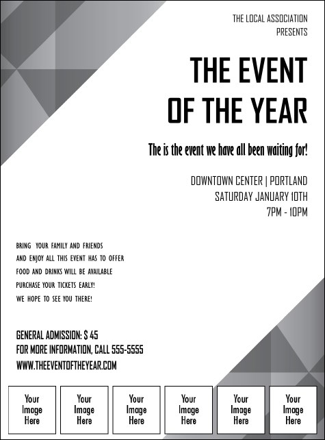 All Purpose Corners Black and White Image Flyer Product Front