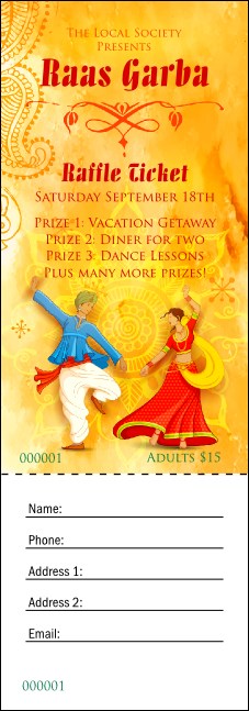 Raas Garba Raffle Ticket Product Front