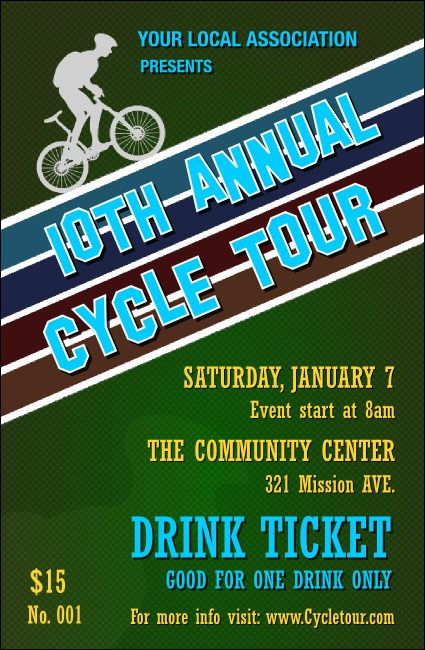 Cycle Tour Drink Ticket Product Front