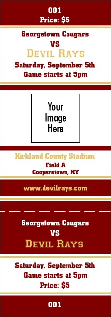 Sports Ticket 002 Event Ticket Product Front