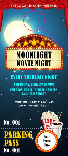 Movie Night Hang Tag