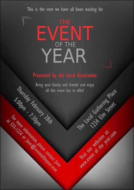 Red and Silver Postcard Mailer Product Front