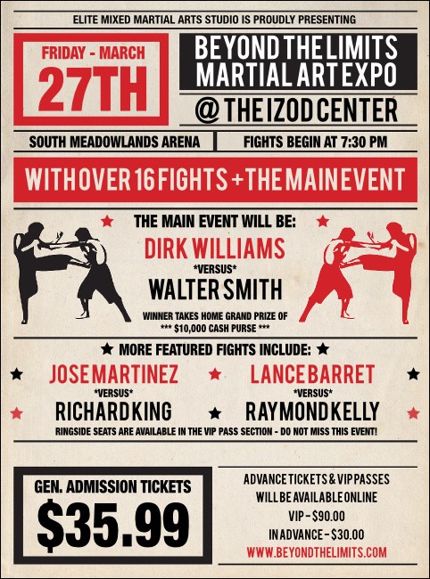 MMA Old School Flyer Product Front