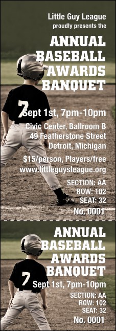 Baseball Reserved Event Ticket Product Front