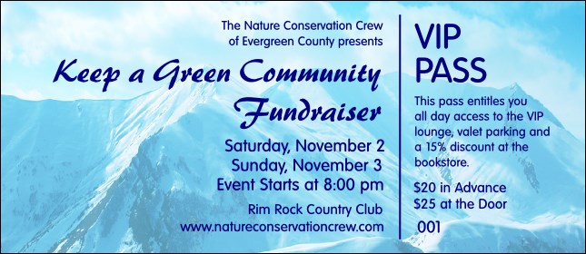 Nature Series - Mountain VIP Pass Product Front