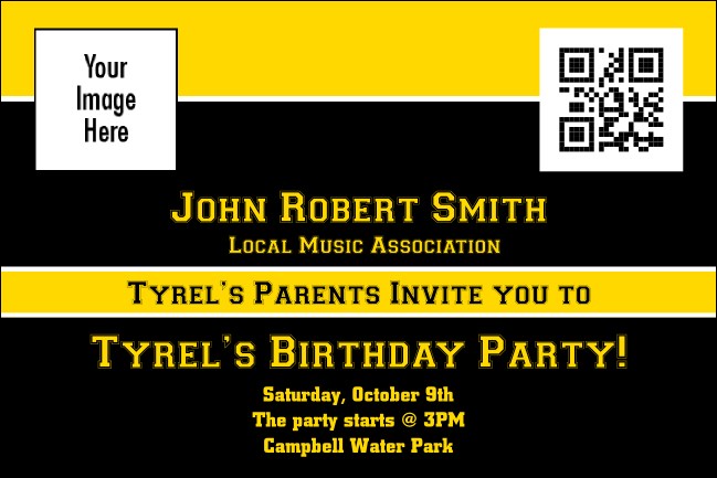 Sports Ticket Black & Yellow Economy Event Badge