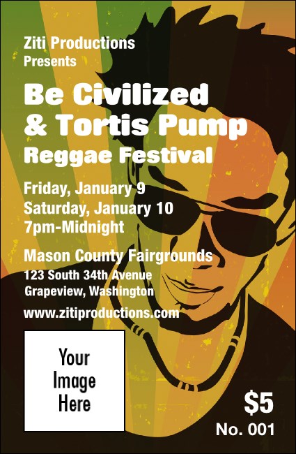 Reggae Drink Ticket Product Front