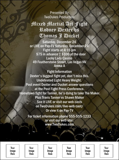 Mixed Martial Arts Flyer Product Front