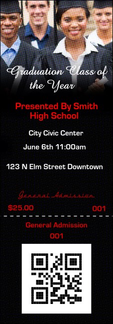 Graduation QR Event Ticket Event Product Front