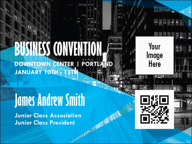 All Purpose Blue Buildings Economy Event Badge Product Front