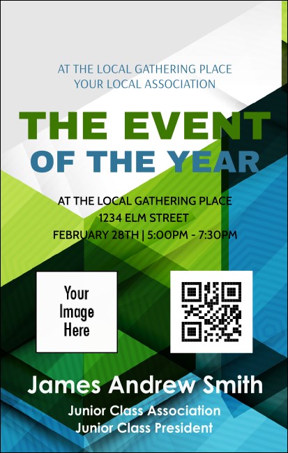 All Purpose Hex VIP Event Badge Medium Product Front