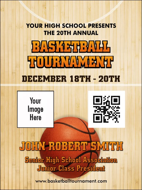 Basketball Court Economy Event Badge Product Front