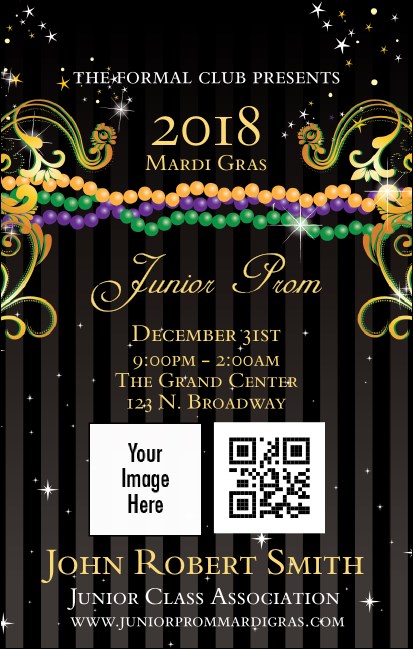 Mardi Gras Prom VIP Event Badge Medium VIP Event Badge Medium Product Front