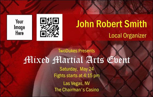 Mixed Martial Art VIP Event Badge Medium VIP Event Badge Medium Product Front