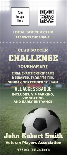 Soccer stadium VIP Event Badge Large VIP Event Badge Large Product Front