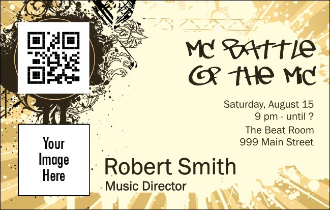 Hip Hop Concert VIP Event Badge Medium Product Front