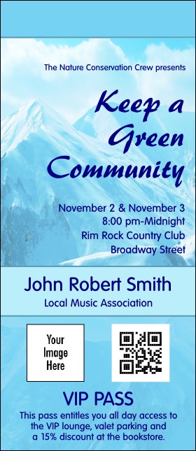 Nature Series - Mountain VIP Event Badge Large Product Front