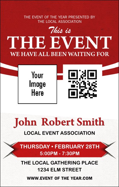 Red VIP Event Badge Medium