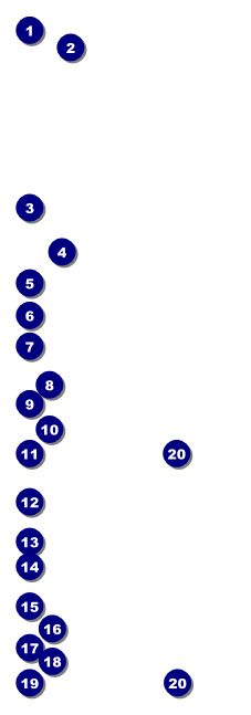 Football Purple Event Ticket Front Field Markers