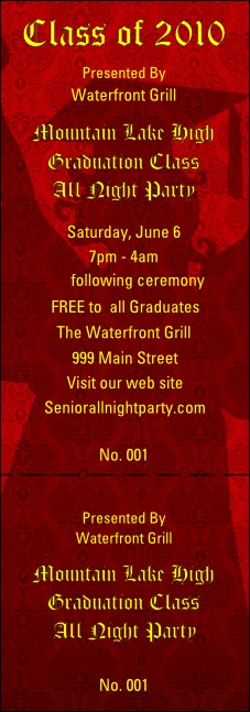 Cap and Gown General Admission Ticket Product Front