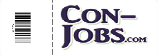 Red and White General Admission Ticket Product Back