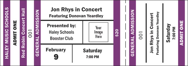 Purple Image General Admission Ticket Product Front