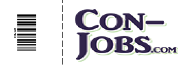 Green and Black General Admission Ticket Product Back