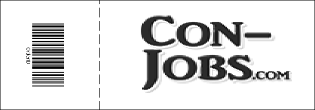 San Antonio General Admission Ticket with stub (Black and white) Product Back