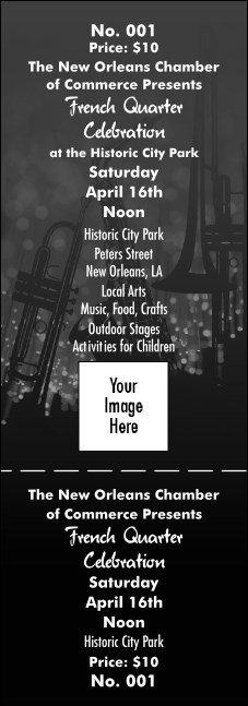 Jazz Concert Event Ticket (Black and White)