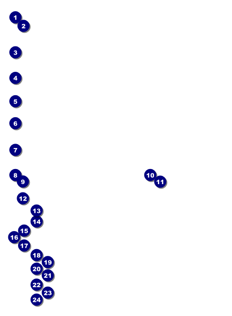 White Ribbon Invitation Front Field Markers