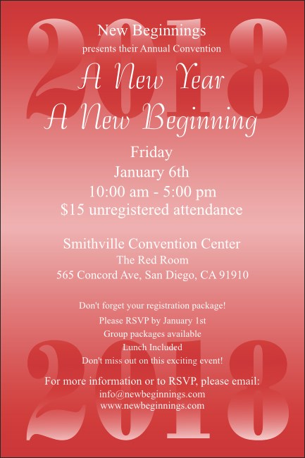 Year Poster (Red) Product Front