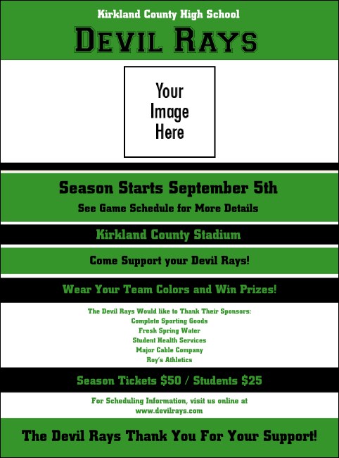 Sports Flyer 001 in Green and Black Product Front