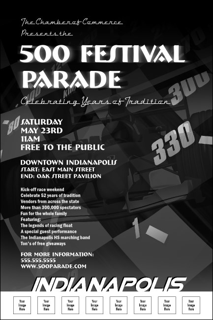 Indianapolis Poster (Black and white) Product Front