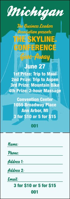 Michigan Raffle Ticket