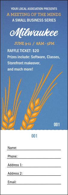 Milwaukee 2 Raffle Ticket Product Front