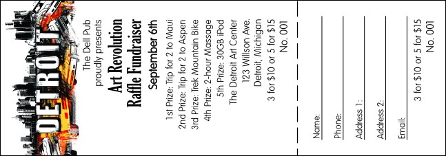 Detroit Raffle Ticket Product Front