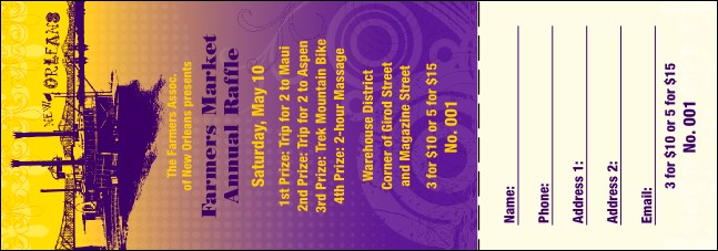 New Orleans Raffle Ticket
