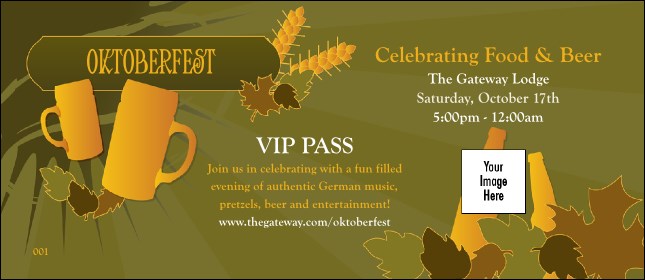 Oktoberfest Green VIP Pass Product Front