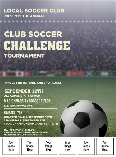 Soccer Stadium Logo Flyer Product Front